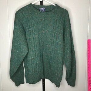 VTG U.S. Lines Sportswear Mens Wool Blend Button UP Sweater Cable Knit sz Men LG